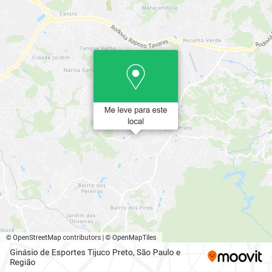 Ginásio de Esportes Tijuco Preto mapa