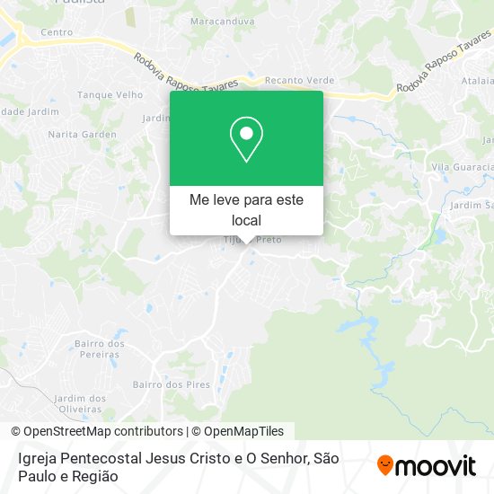 Igreja Pentecostal Jesus Cristo e O Senhor mapa