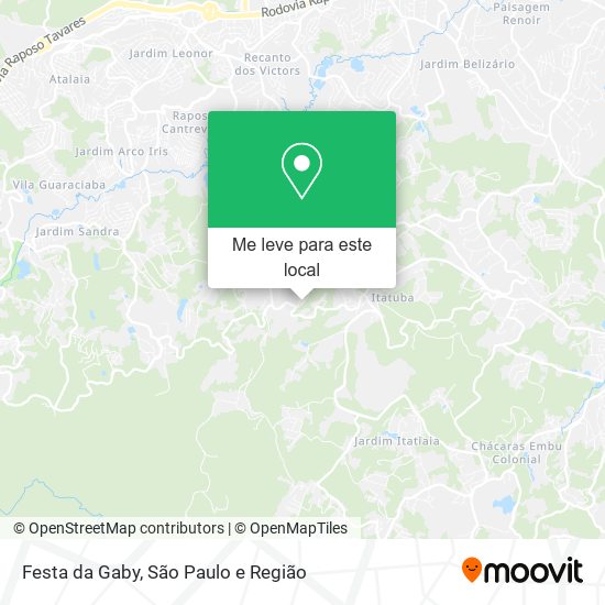 Festa da Gaby mapa