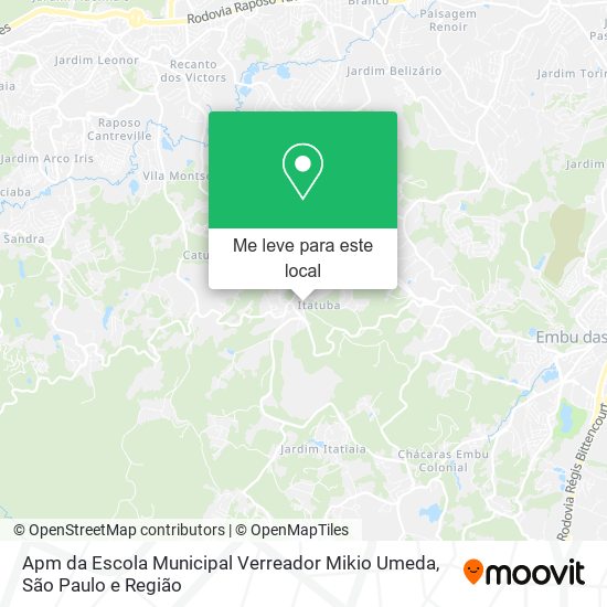 Apm da Escola Municipal Verreador Mikio Umeda mapa