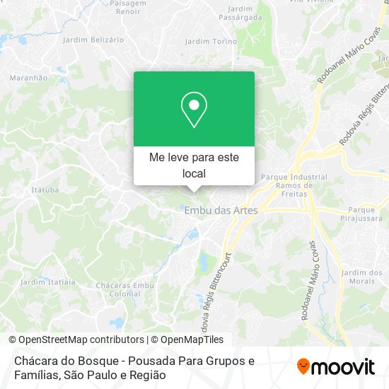 Chácara do Bosque - Pousada Para Grupos e Famílias mapa