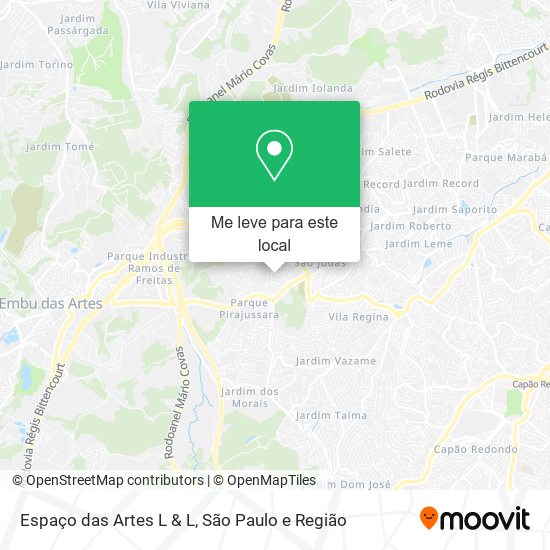 Espaço das Artes L & L mapa