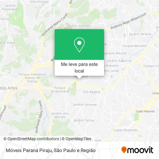 Móveis Paraná Piraju mapa