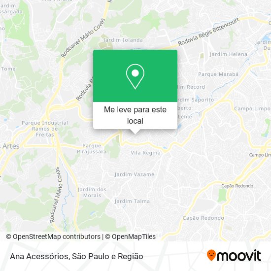 Ana Acessórios mapa