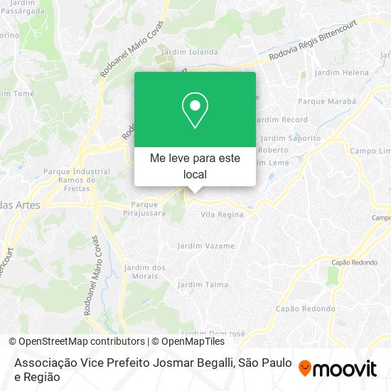 Associação Vice Prefeito Josmar Begalli mapa