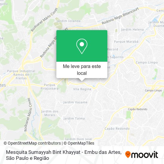 Mesquita Sumayyah Bint Khayyat - Embu das Artes mapa