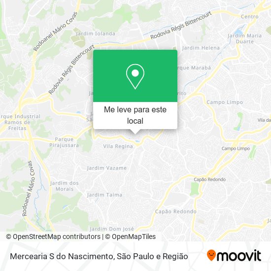 Mercearia S do Nascimento mapa