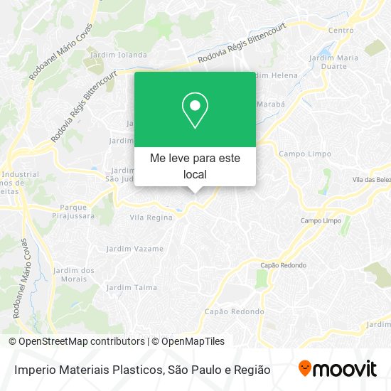 Imperio Materiais Plasticos mapa