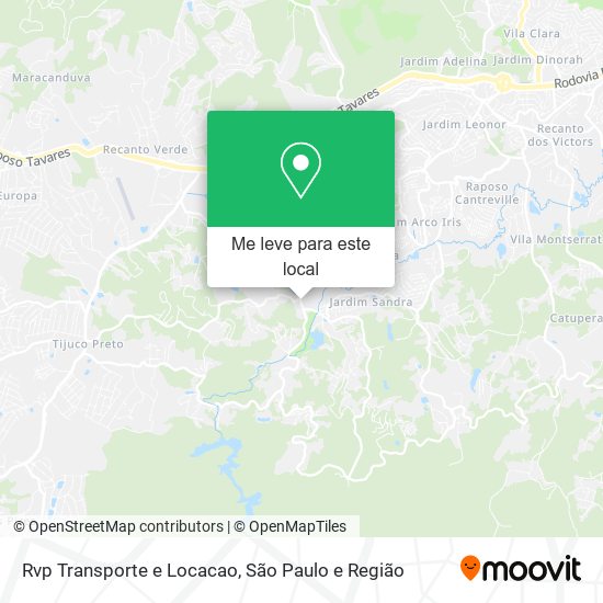 Rvp Transporte e Locacao mapa