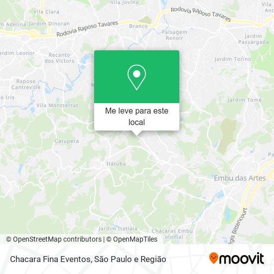 Chacara Fina Eventos mapa