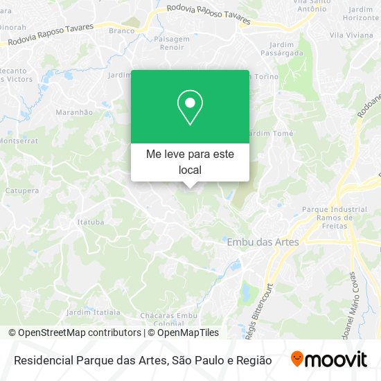Residencial Parque das Artes mapa