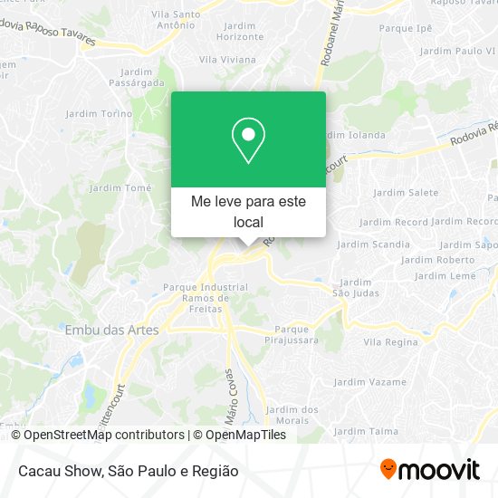 Cacau Show mapa