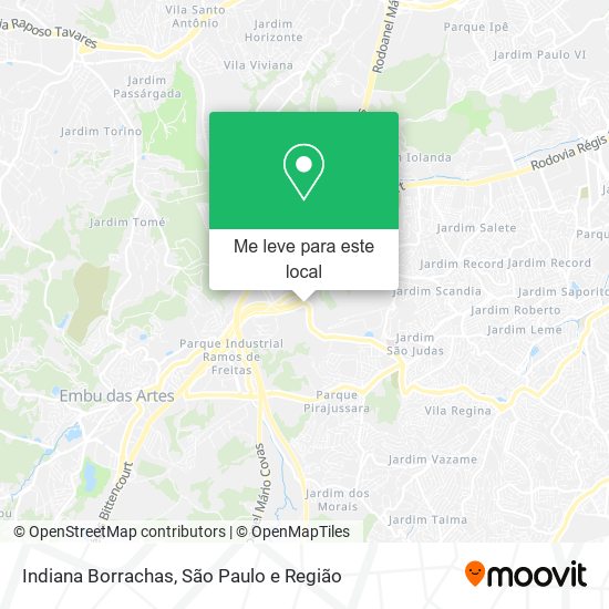 Indiana Borrachas mapa