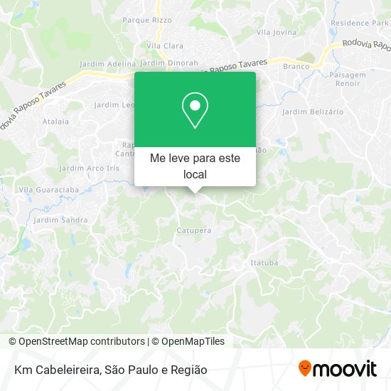 Km Cabeleireira mapa