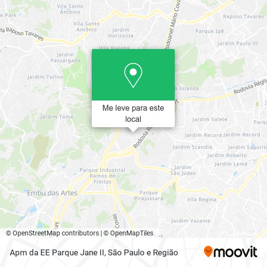 Apm da EE Parque Jane II mapa