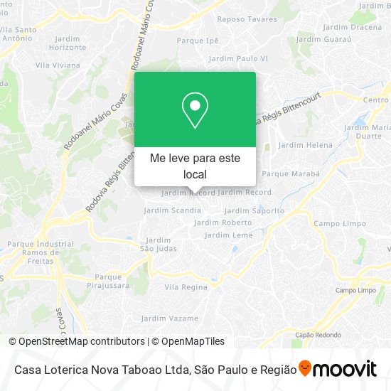 Casa Loterica Nova Taboao Ltda mapa
