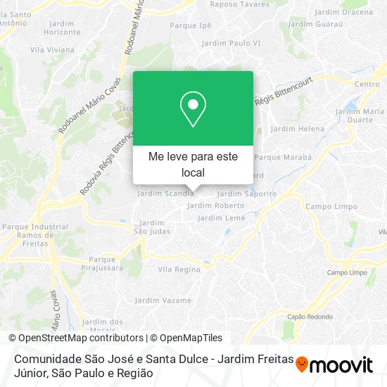 Comunidade São José e Santa Dulce - Jardim Freitas Júnior mapa