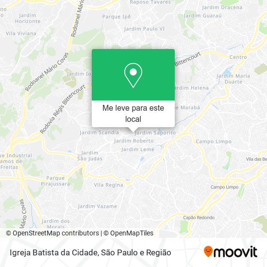 Igreja Batista da Cidade mapa