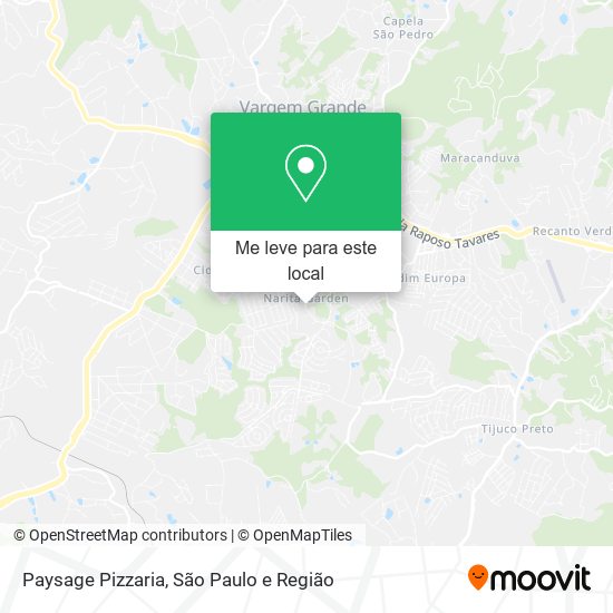 Paysage Pizzaria mapa