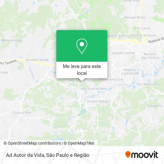 Ad Autor da Vida mapa