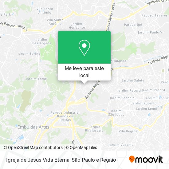 Igreja de Jesus Vida Eterna mapa
