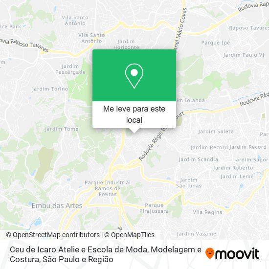 Ceu de Icaro Atelie e Escola de Moda, Modelagem e Costura mapa