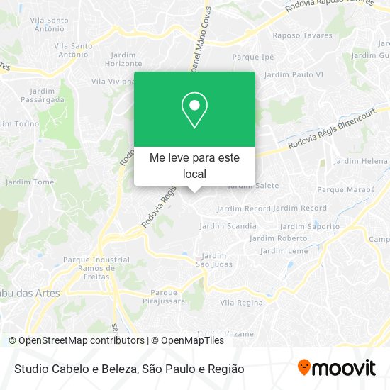 Studio Cabelo e Beleza mapa