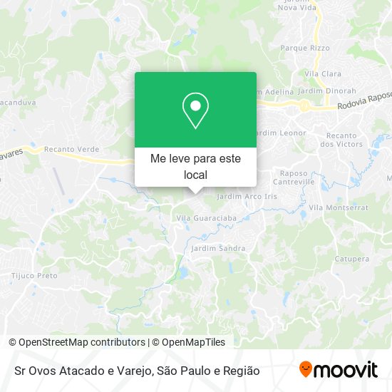 Sr Ovos Atacado e Varejo mapa