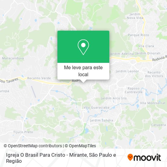 Igreja O Brasil Para Cristo - Mirante mapa