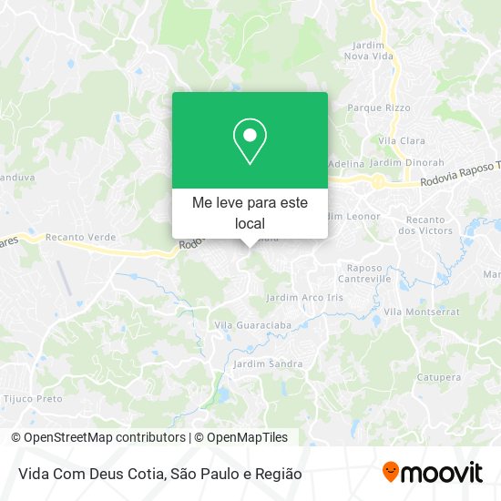 Vida Com Deus Cotia mapa
