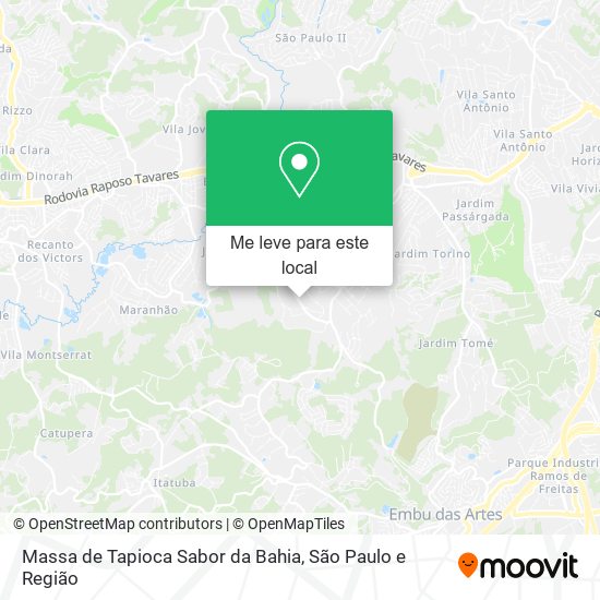 Massa de Tapioca Sabor da Bahia mapa