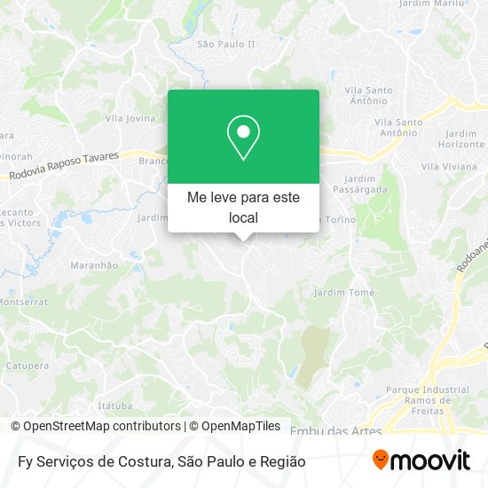 Fy Serviços de Costura mapa
