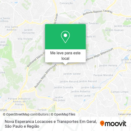 Nova Esperanca Locacoes e Transportes Em Geral mapa