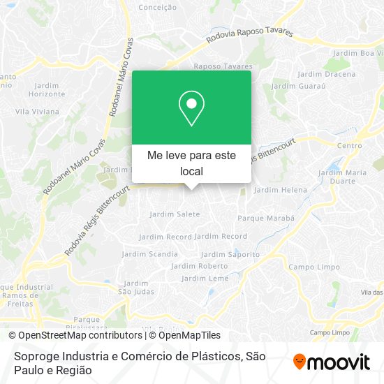Soproge Industria e Comércio de Plásticos mapa