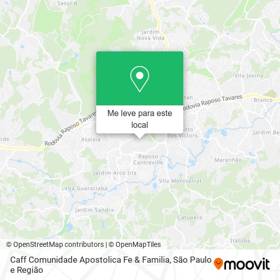 Caff Comunidade Apostolica Fe & Familia mapa