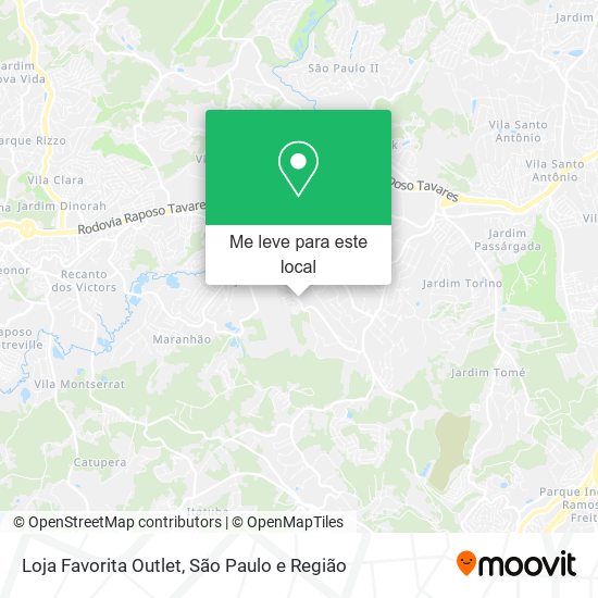 Loja Favorita Outlet mapa