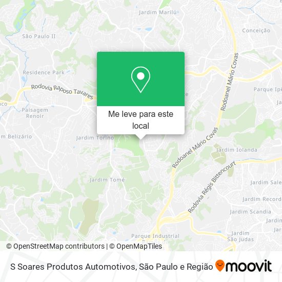 S Soares Produtos Automotivos mapa