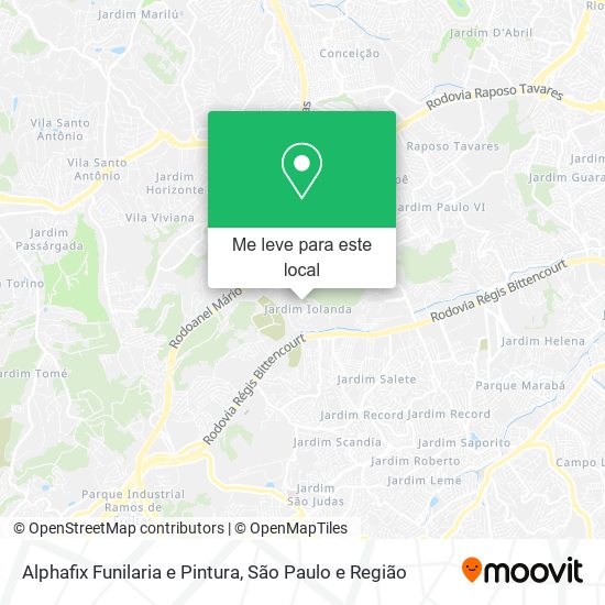 Alphafix Funilaria e Pintura mapa