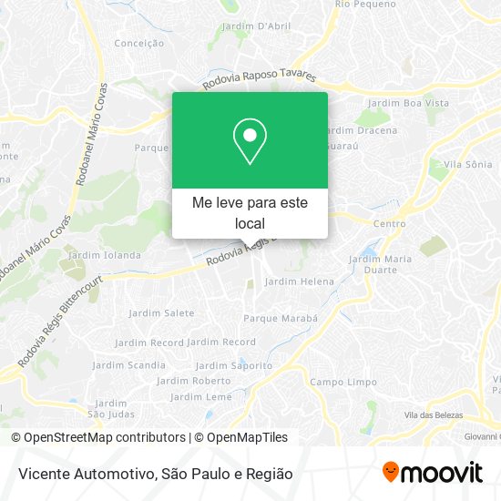 Vicente Automotivo mapa