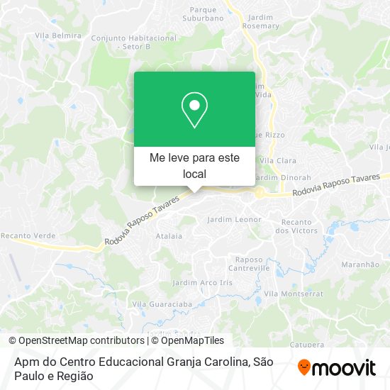 Apm do Centro Educacional Granja Carolina mapa