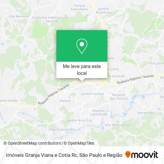 Imóveis Granja Viana e Cotia Rc mapa