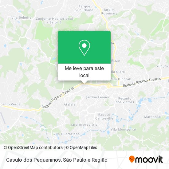 Casulo dos Pequeninos mapa