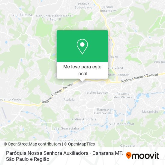 Paróquia Nossa Senhora Auxiliadora - Canarana MT mapa