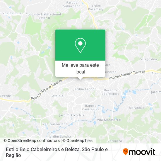 Estilo Belo Cabeleireiros e Beleza mapa