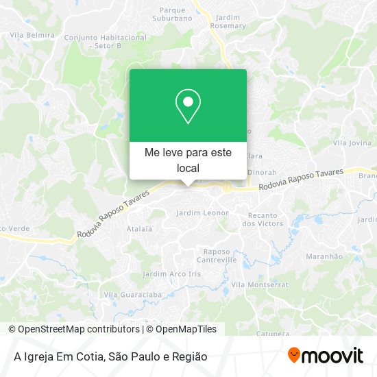 A Igreja Em Cotia mapa
