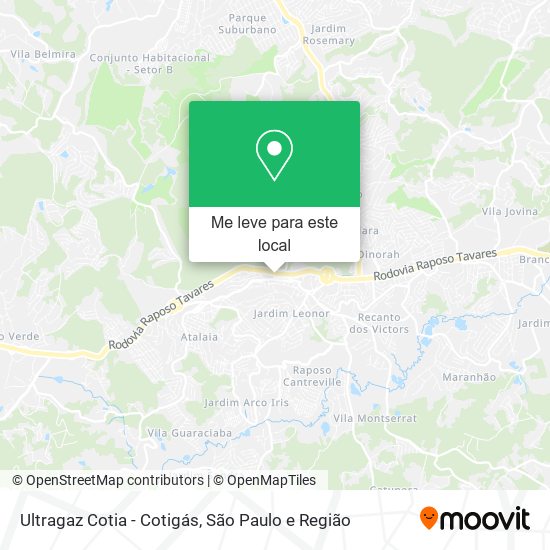 Ultragaz Cotia - Cotigás mapa