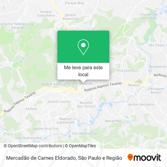 Mercadão de Carnes Eldorado mapa