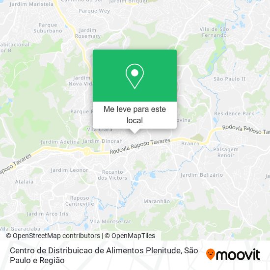 Centro de Distribuicao de Alimentos Plenitude mapa