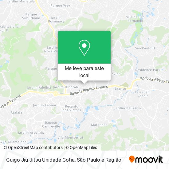 Guigo Jiu-Jitsu Unidade Cotia mapa