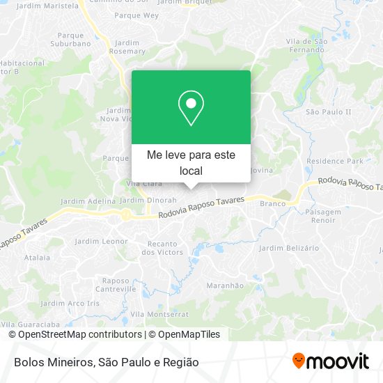 Bolos Mineiros mapa